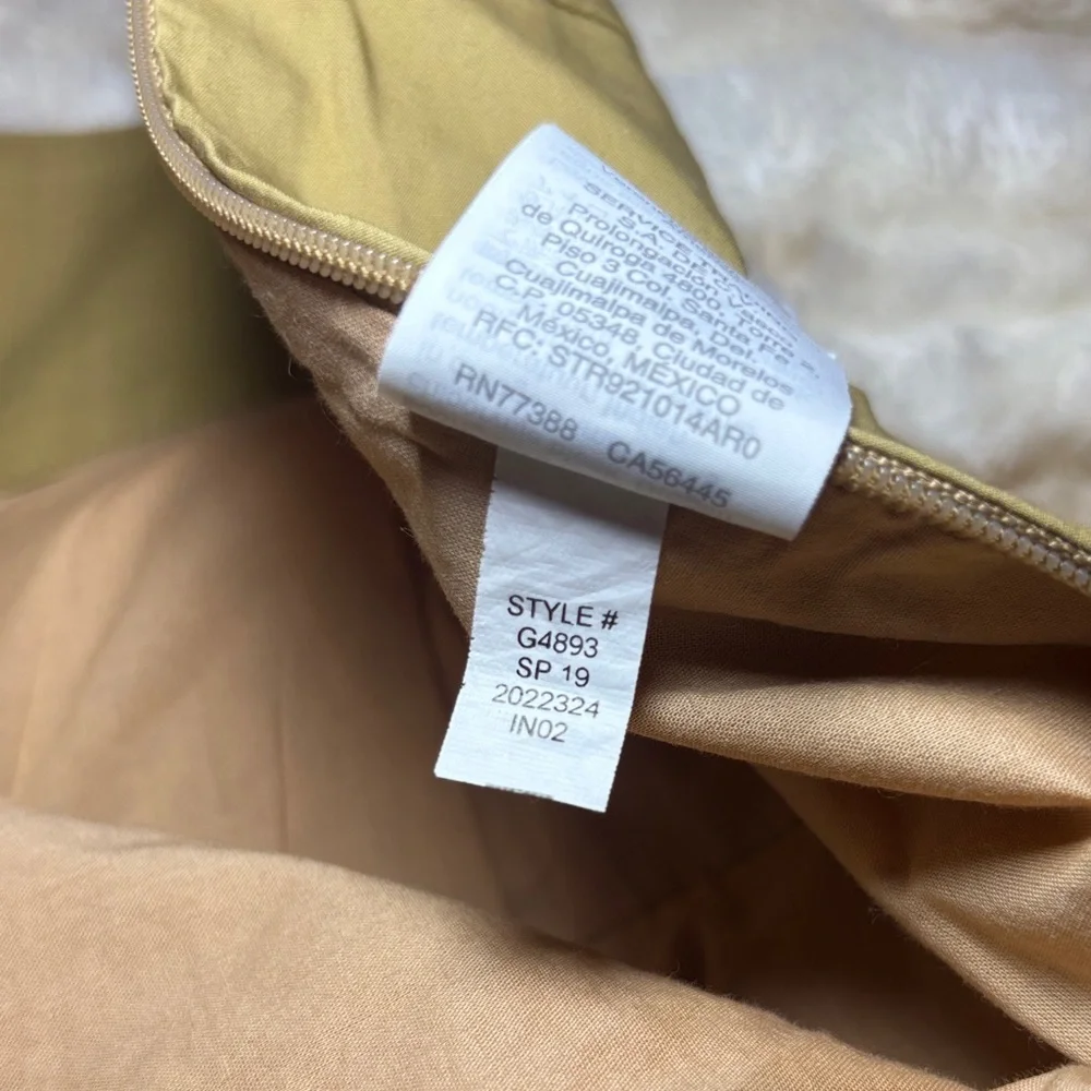 J Crew Gold Tie Waist Short in Cotton Poplin, high rise, size 10, EUC